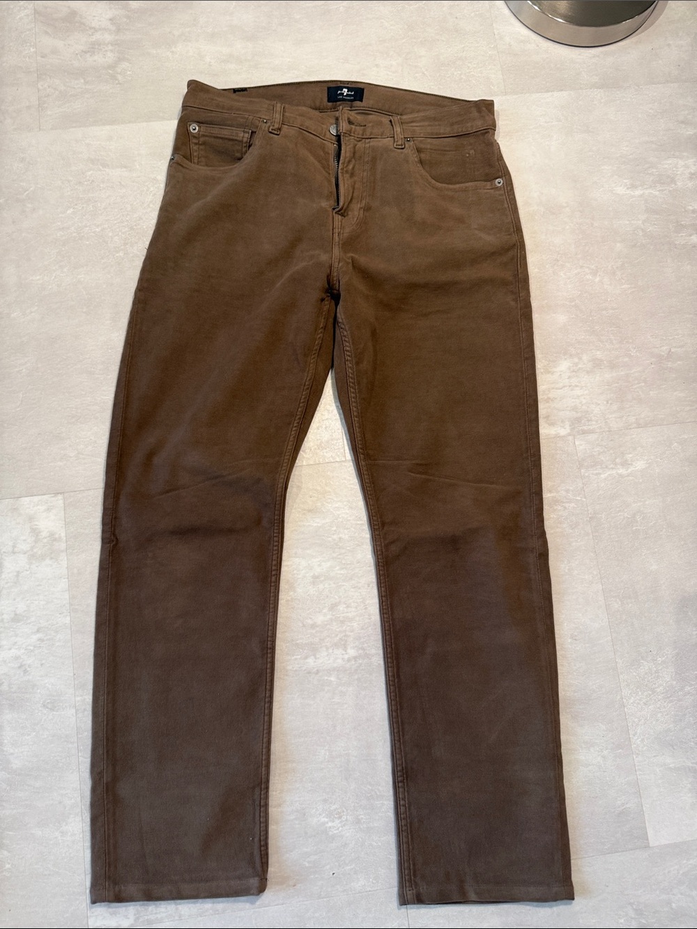 7 For All Mankind Men’s Brown Stretch Jeans Pants 30x30 Straight Fit